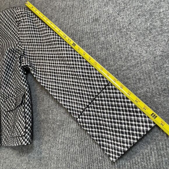 SPANX Womens Size XL Ponte Lady Jacket Stretch Jacquard Black Plaid Blazer NEW - Picture 12 of 12